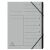 Ordnungsmappe Colorspan 7 Fächer, grau, mit Gummizug, innen schwarz