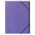 Ordnungsmappe Colorspan 12 Fächer, violett, mit Gummizug, innen schwarz