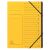 Ordnungsmappe Colorspan 12 Fächer, gelb, mit Gummizug, innen schwarz