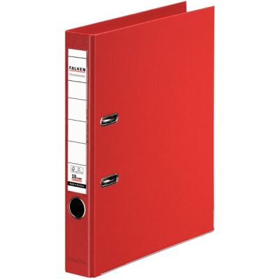 Ordner PP, DIN A4, 50 mm Rücken, rot, Chromocolor mit Einsteckschild