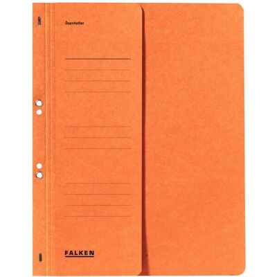 Ösenhefter, orange, A4, 250g, Manila-RC-Karton, 1/2 Vorderdeckel, kaufm. Heftung, 100% Recycling, VE = 1 Packung = 50 Stück