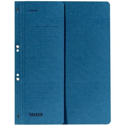 Ösenhefter, blau, A4, 250g, Manila-RC-Karton, 1/2 Vorderdeckel, kaufm. Heftung, 100% Recycling, VE = 1 Packung = 50 Stück