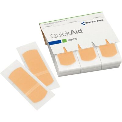 QuickAid Nachfüllpack wasserfeste Pflaster, 45 Stück 72 x 25 mm, Textilgewebepflaster