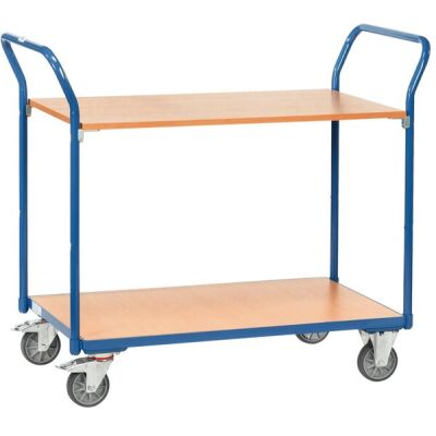 Tischwagen, Ladefläche: 1000 mm x 600 mm, 2 Böden, mit Lenkrollen