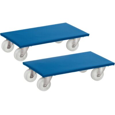 Möbelroller, 600 x 350 mm, 2 Stück, mit Rutschschutzbelag,