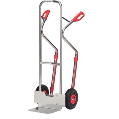 Alu-Stapelkarre, Schaufel: 320 x 250 mm, Luftbereifung