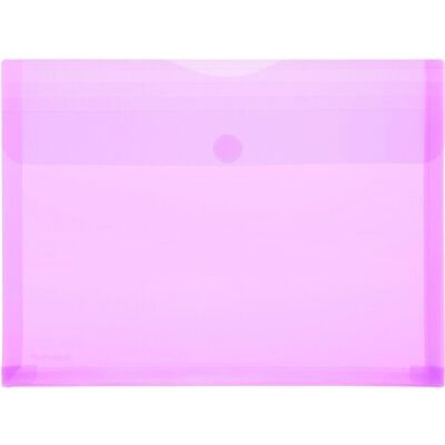 PP-Umschlag A4quer, Dehnfalten rot transparent