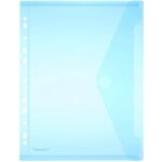 PP-Umschlag A4, Lochrand blau transparent