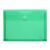 Sichttasche A5, Dehnfalte 30 mm, grün transpatent, Klettverschluss