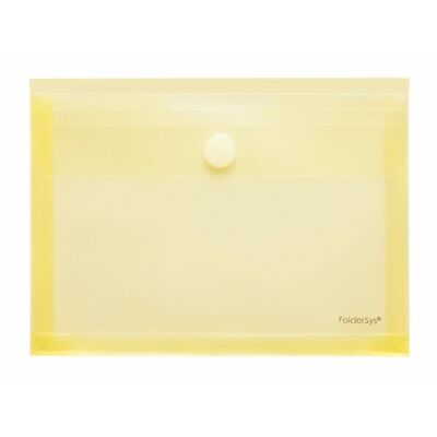 Sichttasche A5, Dehnfalte 30 mm, gelb transpatent, Klettverschluss
