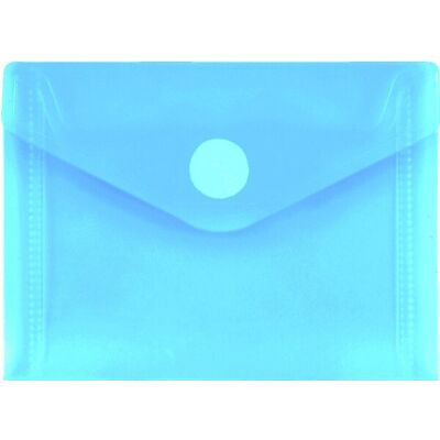 PP-Umschlag A7quer blau transparent