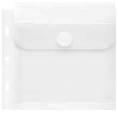 CD-Hülle, Abheftung, Dehnfalte 20 mm, klar transparent, Klettverschluss, Sichttasche für CD und Booklet