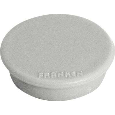 Franken Haftmagnet, Ø: 13mm, grau, Haftkraft: 100g (bis zu 1 Blatt 80g/qm), Packung à 10 Stück