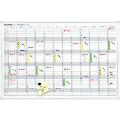 Jet Kalender 60x90cm für handschr. Eintr.in Tagesfelder 13x57mm
