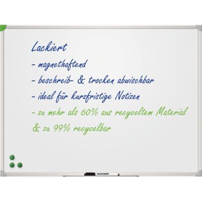 Whiteboard Schreibtafel U-Act, 120x160cm, magnethaftend, weiß,