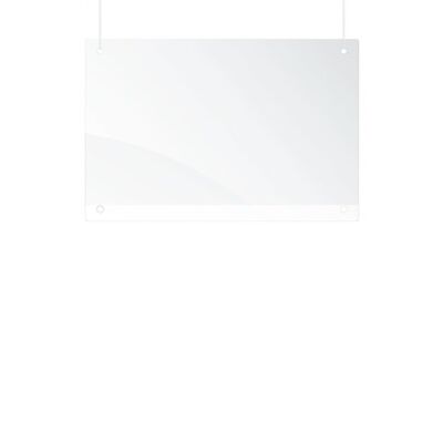 Schutzschild Acryl 150 x 100 cm, inklusive Perlschnur zur höhenverstellbaren Aufhängung
