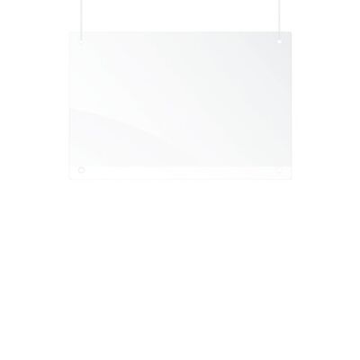 Schutzschild Acryl 100 x 65 cm, inklusive Perlschnur zur höhenverstellbaren Aufhängung