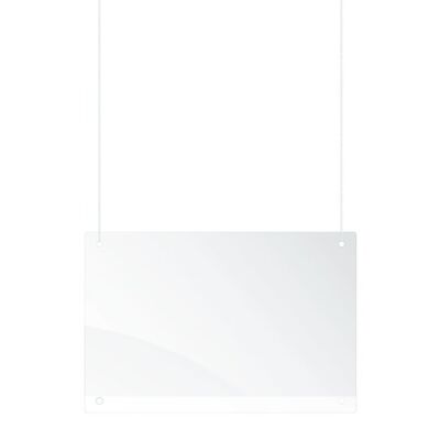 Schutzschild Acryl 80 x 65 cm, inklusive Perlschnur zur höhenverstellbaren Aufhängung
