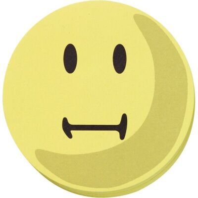 Moderationskarten 10cm # UMZ10S2 100 Stück, Gesicht neutral, gelb