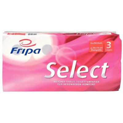 Toilettenpapier Select 3-lagig, tissue, hochweiß, Dekorprägung
