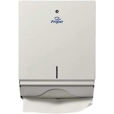 Handtuchspender Metall, weiß für V- und C-Falz, Maß: 270x350x130 mm