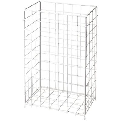 Sammelkorb aus Drahtgeflecht Metall weiß