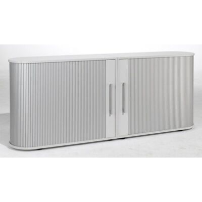 Sideboard 2 OH Flex mit Standfüßen silber/Lichtgrau