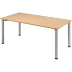 Schreibtisch B1600xT800mm Buche/weißalu,...