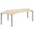 Schreibtisch 135° links Ahorn/weißalu 4-Fuß Flex, BxT: 2166x800/1130mm