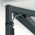 Kabelkanal, Befestigung an Tischplatte, 1200 mm, silber