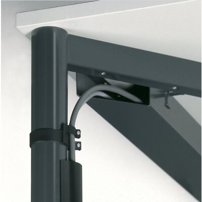 Kabelkanal, Befestigung an Tischplatte, 1800 mm, silber