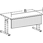 Sichtblende gelocht Silber Tischbreite 1200, C-Fuß...