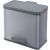 Tret-Mülltrenner Öko trio plus L, silber, 3 herausnehmbare Inneneimer, 3 x 9 Liter, Kunststoff, grün, braun, gelb, Gedämpfter Deckel-Schließ-Mechanismus (Soft Close), breites Fußpedal