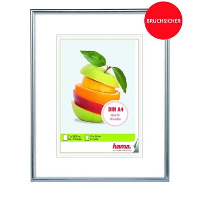 Bilderrahmen Sevilla Kunststoff, 29,7x42 cm, silbermatt