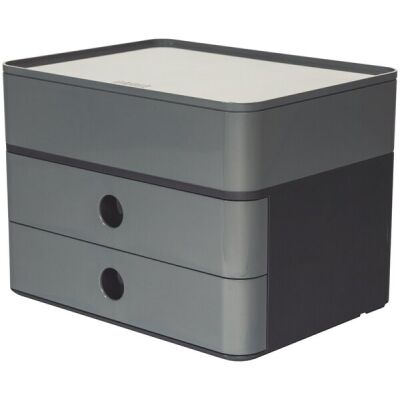 Smart-Box Plus Allison, 2 Schübe und Utensilienbox, granite grey