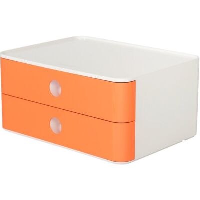 Smart-Box Allison,Schubladenbox 2 Schübe, apricot orange