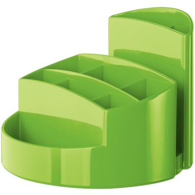 Schreibtisch-Köcher Rondo grün 9 Fächer, 140x140x109mm, Kunststoff