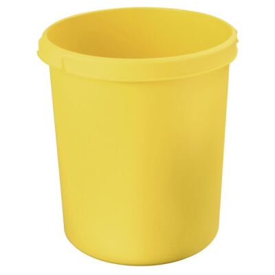 Papierkorb KLASSIK, gelb, 30 Liter, mit Griffrand und Griffmulden, aus Polypropylen (PP)