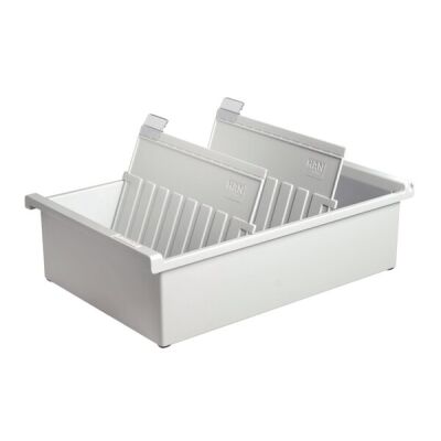 Karteitrog A5 quer f.1300 Karten lichtgrau 228x320x96mm