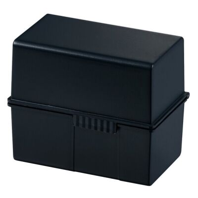 Karteibox A7 quer f.300 Karten schwarz 121x74x101mm