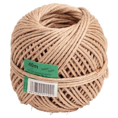 Naturfaserkordel stark, 2fach, bis 16 kg, 40 m Lauflänge