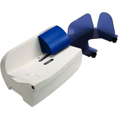 Automatischer Brieföffner OL220 bis 300 Kuverts/Min., max. B4-Format, max. 4 mm Kuvertdicke, selbstausrichtende Zuführung, autom. Start-/Stoppfunktion, Schlitzverfahren = kein Papierabfall, Auffangschale