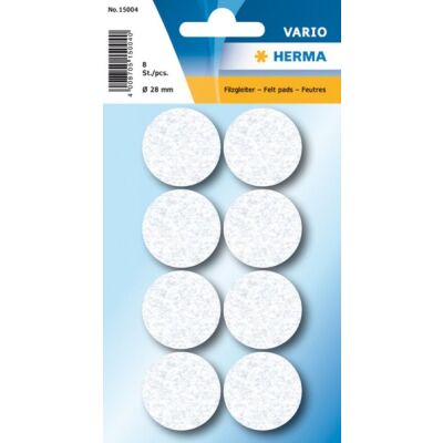 Filzgleiter Ø 28 mm, weiß, Packung à 8 Stück