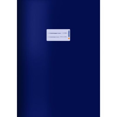 Kartonheftschoner A4, dunkelblau, mit Beschriftungsetikett