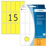 Vielzwecketiketten 20 x 50 mm, 480 Etiketten, gelb,...