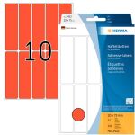 Vielzwecketiketten 20 x 75 mm, 320 Etiketten, rot,...
