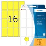 Vielzwecketiketten 25 x 40 mm, 512 Etiketten, gelb,...