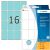 Vielzwecketiketten 25 x 40 mm, 512 Etiketten, blau, permanent haftend, für Handbeschriftung , Packung à 32 Blatt