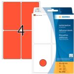 Vielzwecketiketten 52 x 82 mm, 128 Etiketten, rot,...