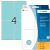 Vielzwecketiketten 52 x 82 mm, 128 Etiketten, blau, permanent haftend, für Handbeschriftung , Packung à 32 Blatt
